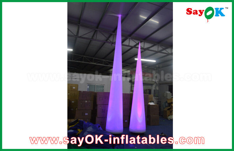 Wedding Inflatable Light Decoration Cone / Pillar Customized Color With Led Light