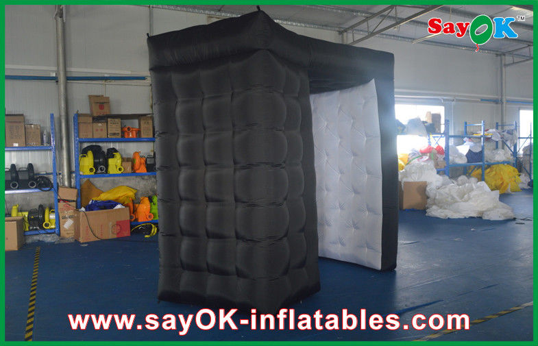 Inflatable Photo Studio Black Inflatable Photo Booth With Controller For Promotion Custom Made