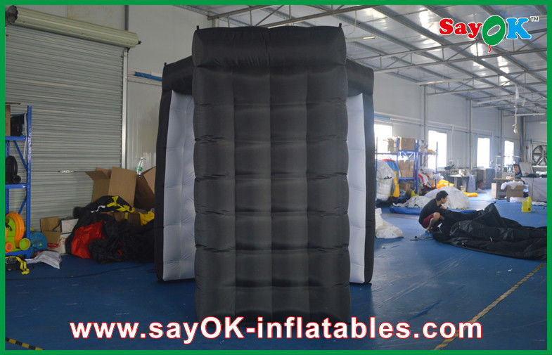 Inflatable Photo Studio Black Inflatable Photo Booth With Controller For Promotion Custom Made