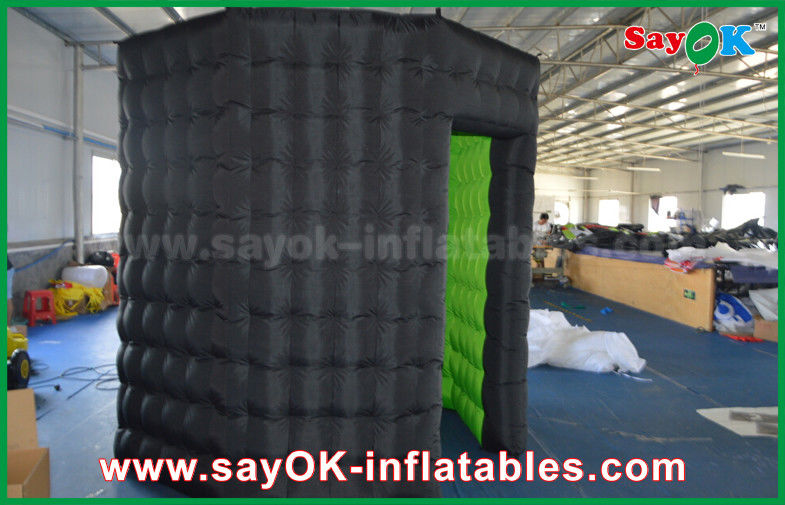 Inflatable Photo Studio White / Black Octagon Inflatable Photo Booth With Strong Wind Resistant 16 Kg