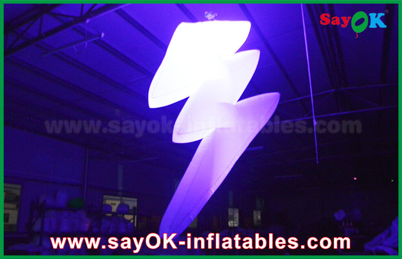 Nylon Cloth Hang Inflatable Lighting Decoration With LED Light Color Change