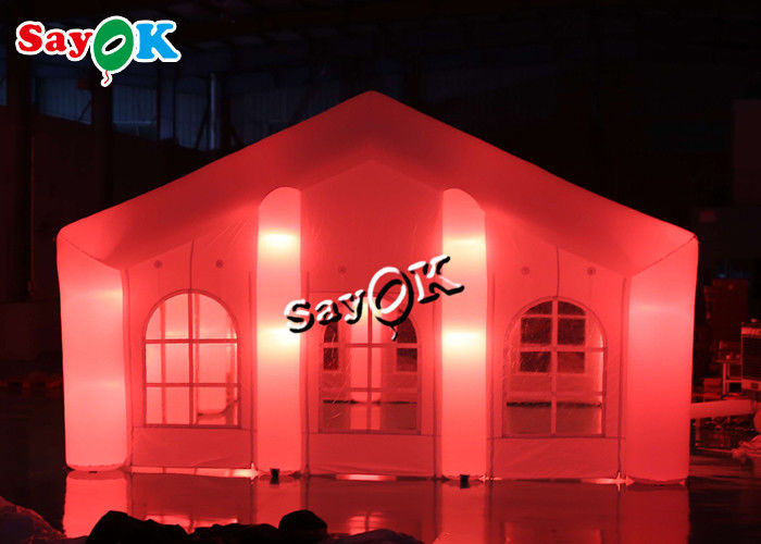 Inflatable House Tent Custom White Oxford Cloth Inflatable Wedding Tents 10x7m 33x23ft With Led Light
