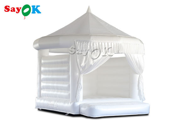 4.5x4.2x4.4mH सफेद शादी inflatable उछल महल