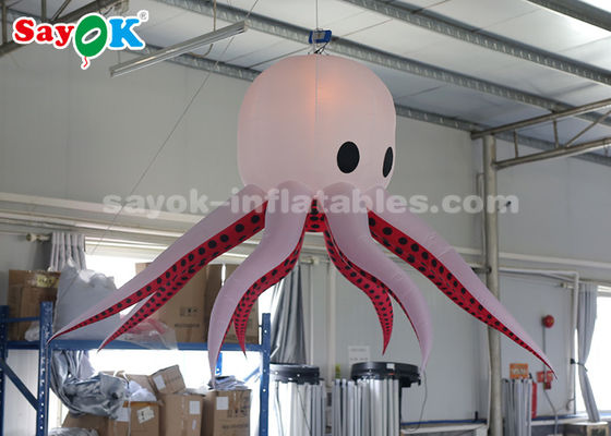 पार्टी सजावट के लिए रिमोट कंट्रोलर के साथ 2 मीटर नायलॉन कपड़े inflatable ऑक्टोपस