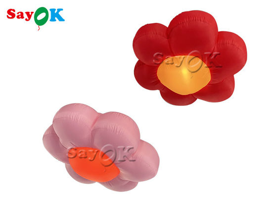 कस्टम 1.5m 2m 190T कृत्रिम inflatable प्रकाश व्यवस्था फूल
