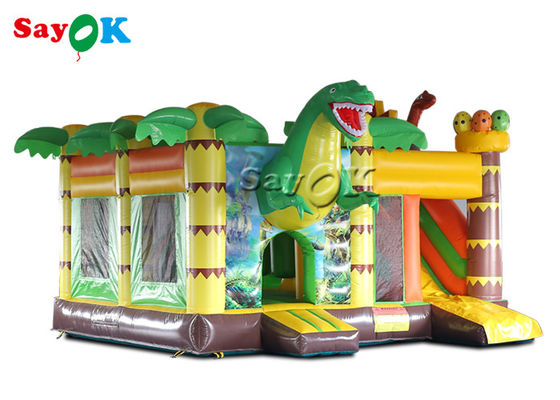 वाणिज्यिक डायनासोर पार्टी 5.3x5x3.4mH Inflatable Bouncer Slide