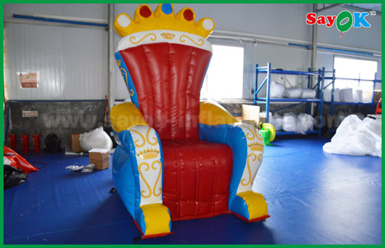 नीले और लाल पीवीसी कस्टम विज्ञापन inflatables प्रोप के लिए सिंहासन / सोफा