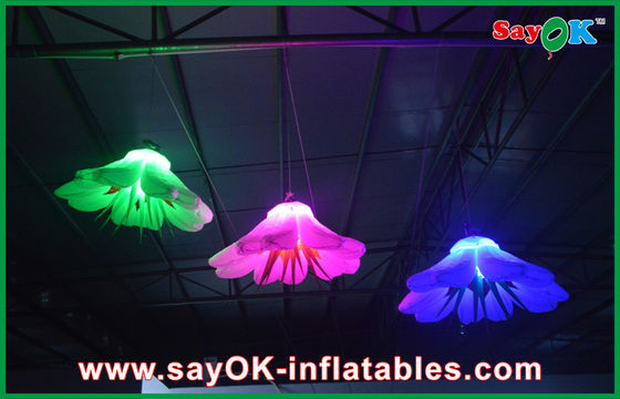 बैंगनी/हरे रंग का विशाल inflatable प्रकाश सजावट एलईडी inflatable प्रकाश फूल