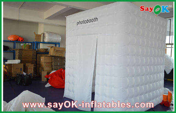 एलईडी प्रकाश के साथ 210 डी ऑक्सफोर्ड कपड़े inflatable फोटो बूथ