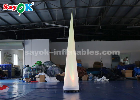 पोर्टेबल inflatable प्रकाश सजावट स्तंभ प्रकाश शंकु सफेद कपड़े