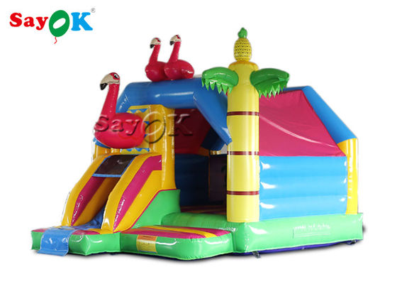 4.9x3.9x3.6mH फ्लेमिंगो वाणिज्यिक inflatable उछाल घर