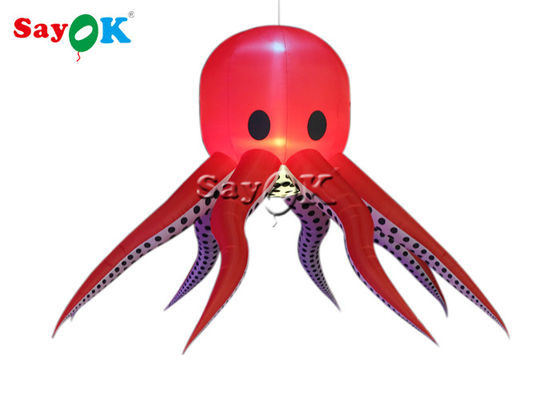 लाल 190T नायलॉन ऑक्टोपस टेंटाकल्स 3 मीटर inflatable प्रकाश सजावट