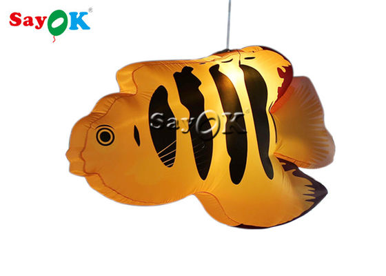मनोरंजन पार्क पीली उष्णकटिबंधीय मछली 2 मीटर inflatable प्रकाश सजावट