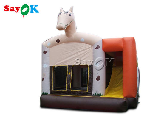 पीवीसी डबल सिलाई inflatable घोड़े उछाल महल पिछवाड़े के लिए