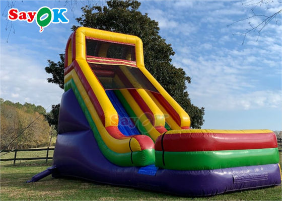 विशाल inflatable पानी स्लाइड डायनासोर विषय पीवीसी मज़ा inflatable सूखी स्लाइड एकल विरोधी टूट