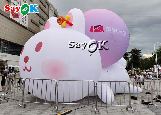 आरजीबी एलईडी लाइटिंग के साथ inflatable bunny rabbits inflatable cartoon characters आउटडोर मॉल सजावट