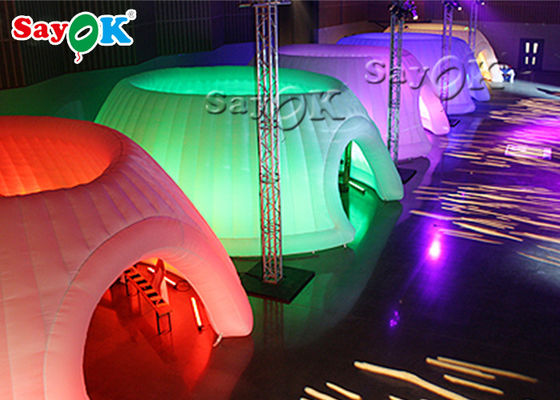 आउटडोर जाओ एयर टेंट inflatable तम्बू घटना 6m inflatable इग्लू और डोम तम्बू एलईडी प्रकाश के साथ