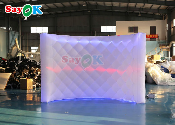 नई आकर्षक एलईडी inflatable दीवार inflatable एलईडी सफेद फोटो बूथ घटना के लिए दीवार