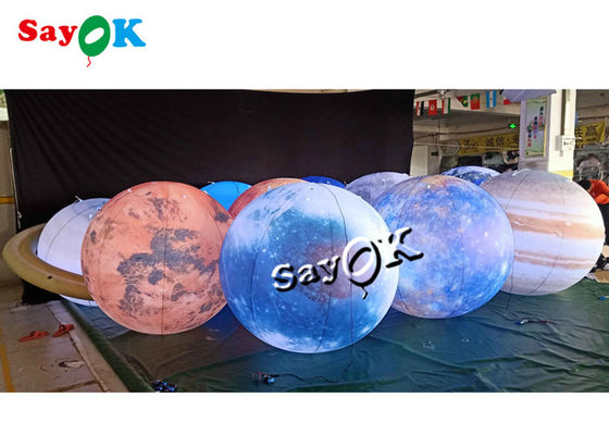 एलईडी लाइटिंग विशाल लटकती inflatable आठ ग्रह 0.25 मिमी पीवीसी सामग्री