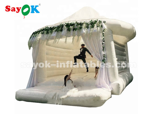 शादी के लिए वाणिज्यिक आउटडोर सफेद inflatable उछाल अनुकूलित आकार